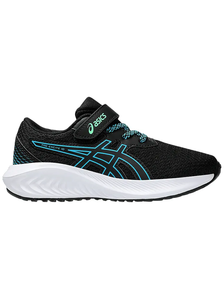 Кроссовки ASICS Pre Excite 10 PS 'Black Digital Aqua' — изображение 1 из 1, черный голубой