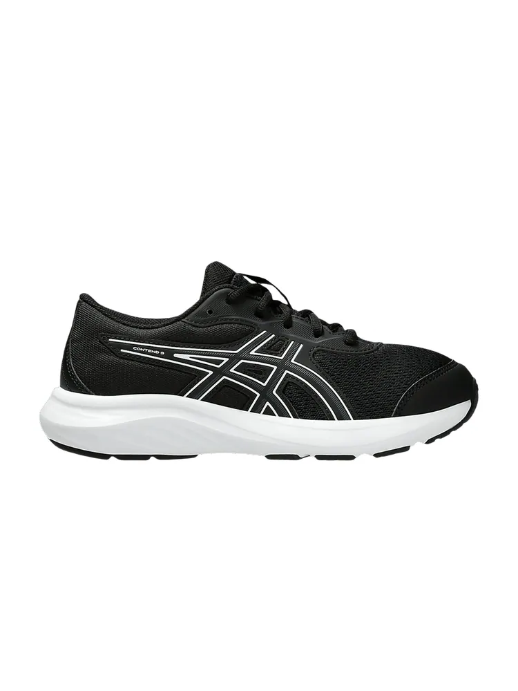 Кроссовки ASICS Contend 9 GS 'Black White' — изображение 1 из 1, черный/белый