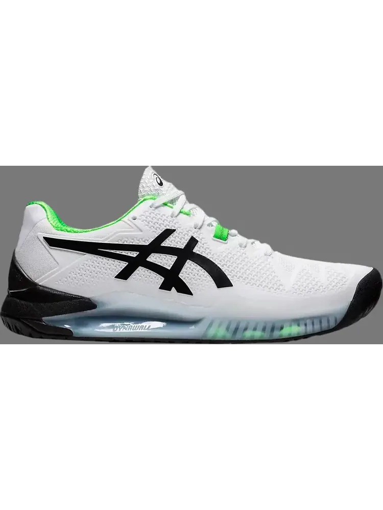 Кроссовки gel resolution 8 'white green gecko' Asics — изображение 1 из 1, белый