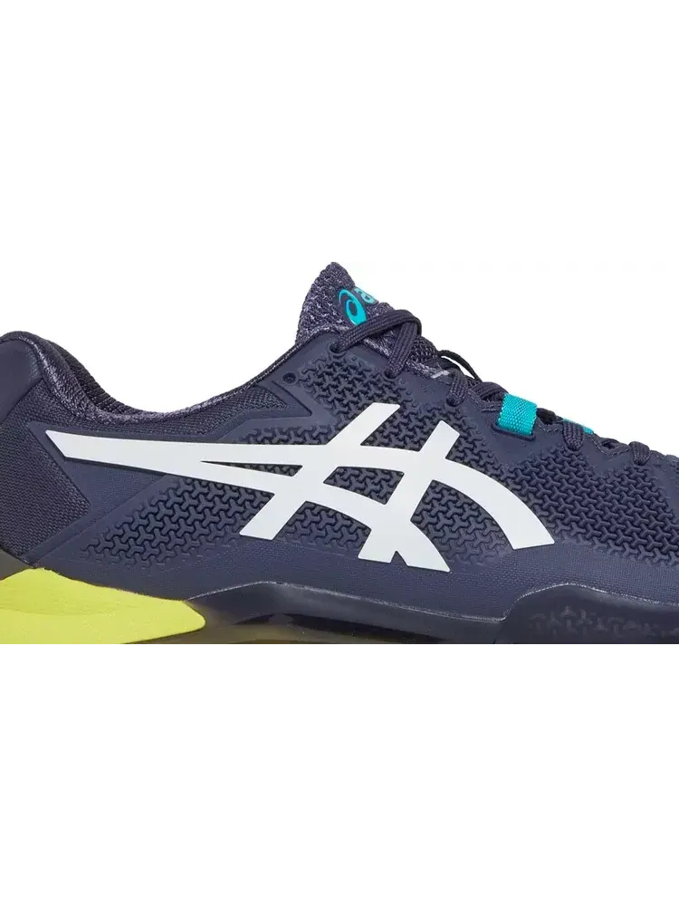 Кроссовки gel resolution 8 hard court 'australian open - indigo fog' Asics — изображение 2 из 8, синий