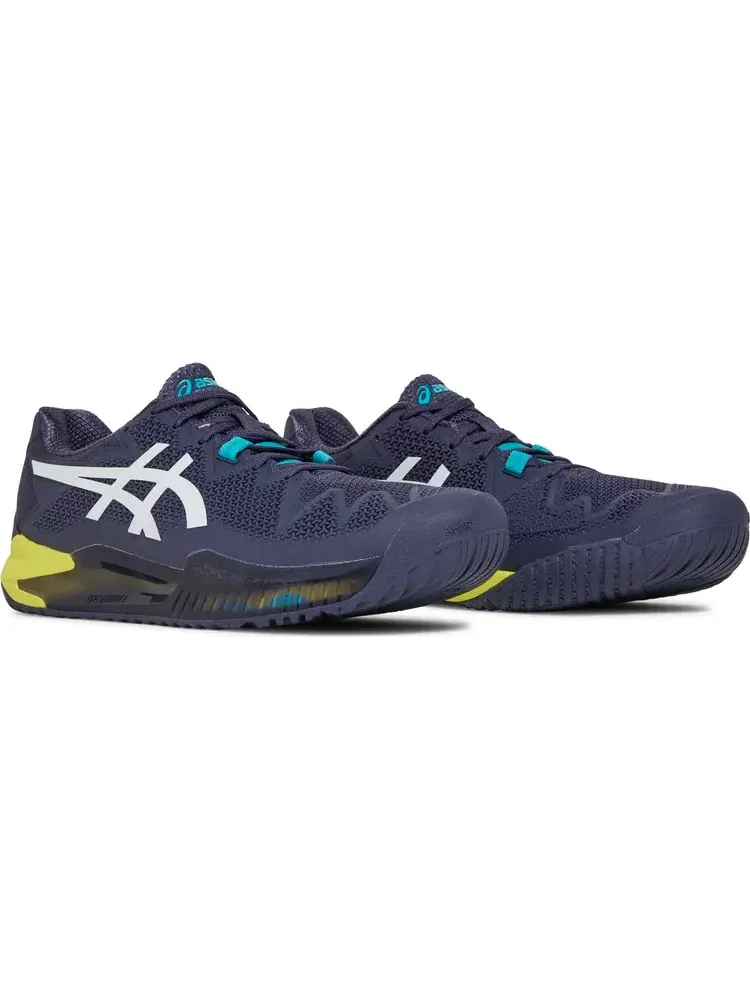 Кроссовки gel resolution 8 hard court 'australian open - indigo fog' Asics — изображение 8 из 8, синий