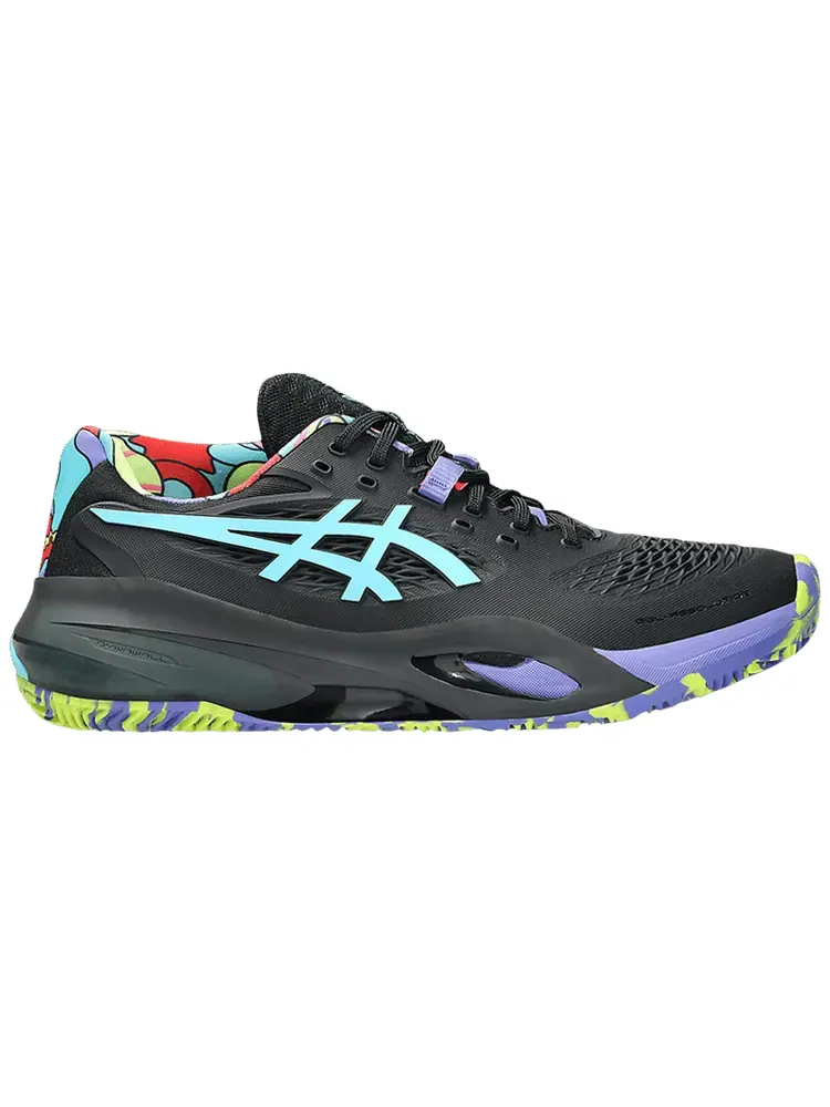 Кроссовки ASICS Gel Resolution X Padel LE 'Black Energy Aqua' — изображение 1 из 1, черный голубой
