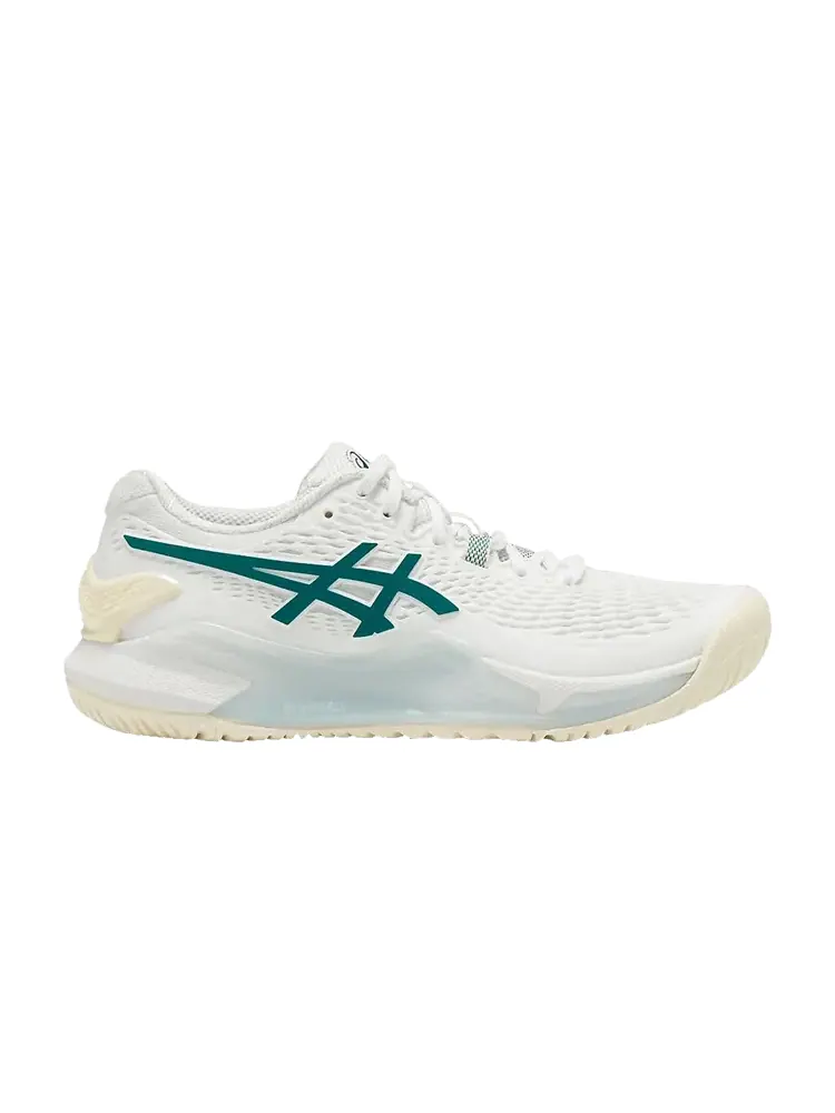 Кроссовки ASICS Wmns Gel Resolution 9 'White Pitch Green' — изображение 1 из 1, белый/зеленый