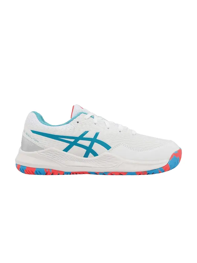 Кроссовки ASICS Gel Resolution 9 GS 'Aquarium' — изображение 1 из 1, белый