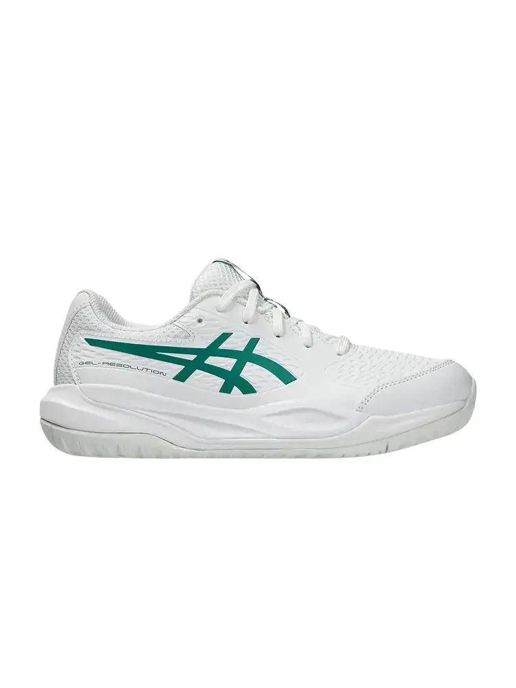 Кроссовки теннисные ASICS Gel Resolution X GS — изображение 1 из 1, белый зеленый