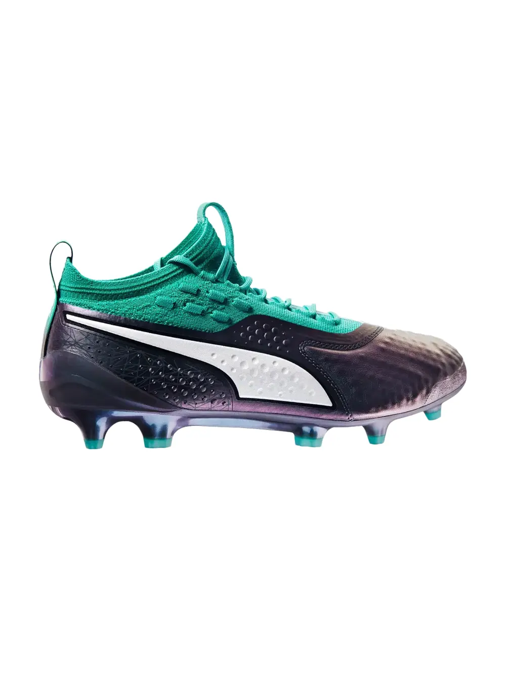 Кроссовки One 1 Leather FG Puma — изображение 1 из 1, зеленый/белый/черный