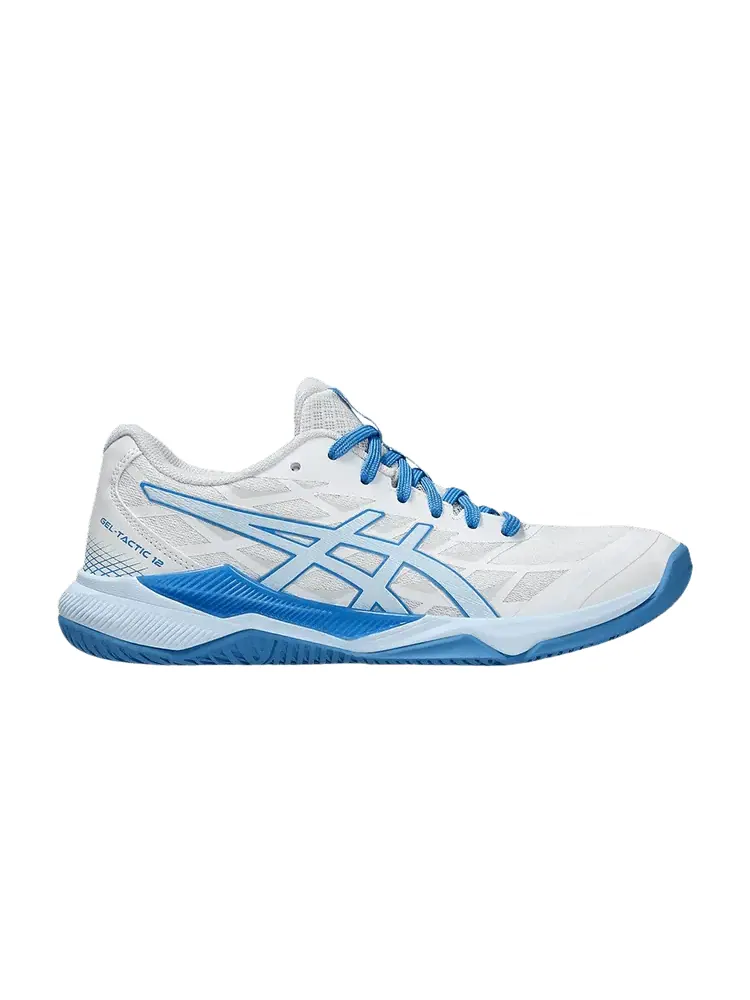 Кроссовки ASICS Wmns Gel Tactic 12 White Light Blue — изображение 1 из 1, белый светлый синий