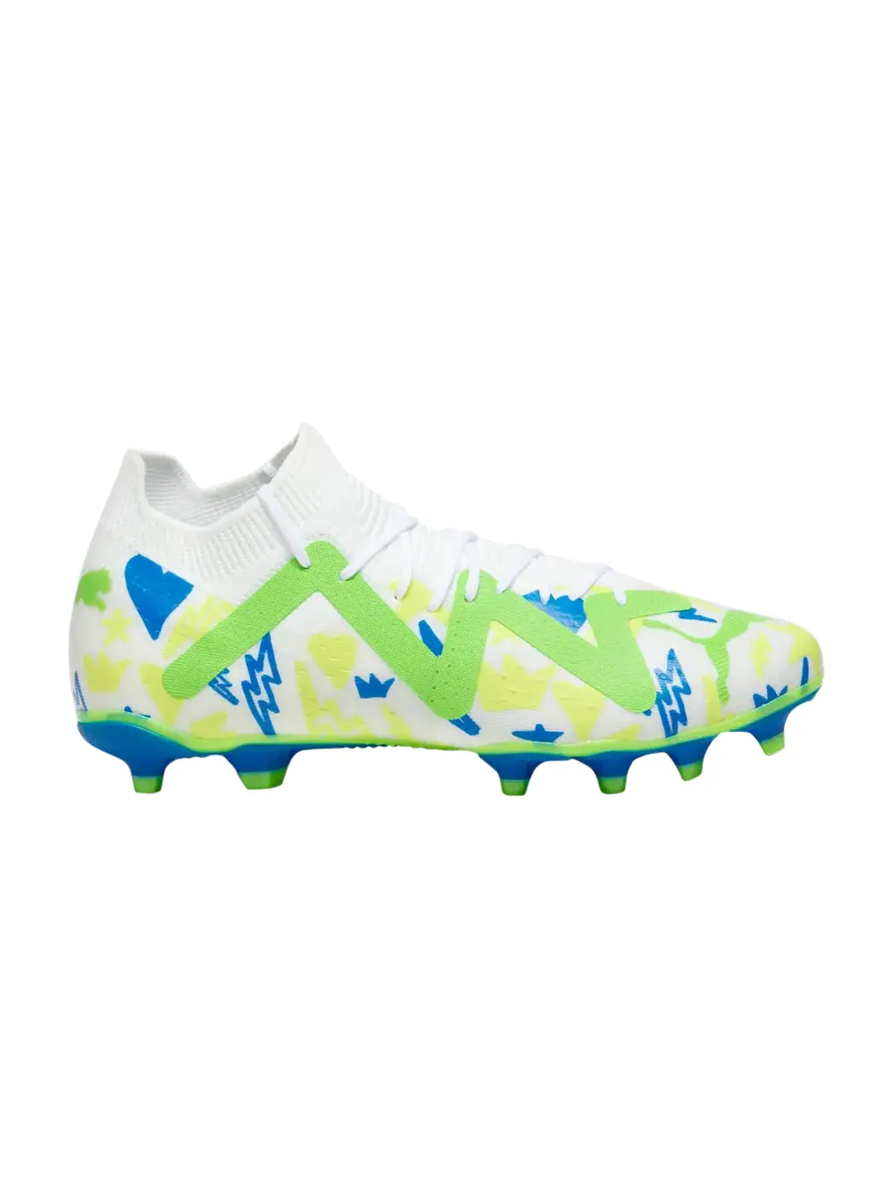 Кроссовки Neymar Jr. x Future Match FG AG Puma — изображение 1 из 1, белый/синий//зеленый