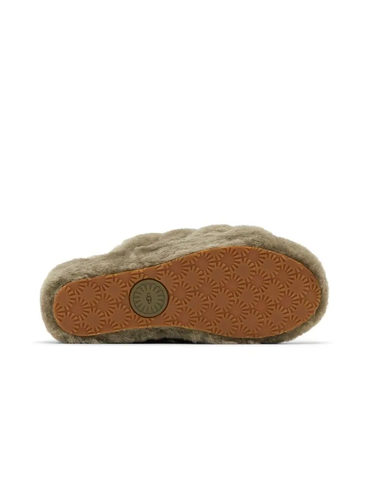 Кроссовки UGG Wmns Fluff Yeah Slide Burnt Olive — изображение 4 из 6, зеленый