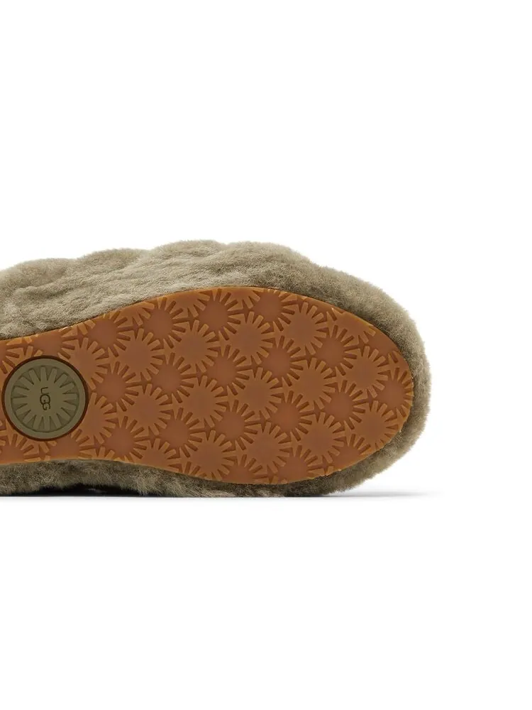 Кроссовки UGG Wmns Fluff Yeah Slide Burnt Olive — изображение 5 из 6, зеленый