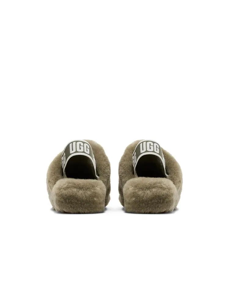 Кроссовки UGG Wmns Fluff Yeah Slide Burnt Olive — изображение 6 из 6, зеленый