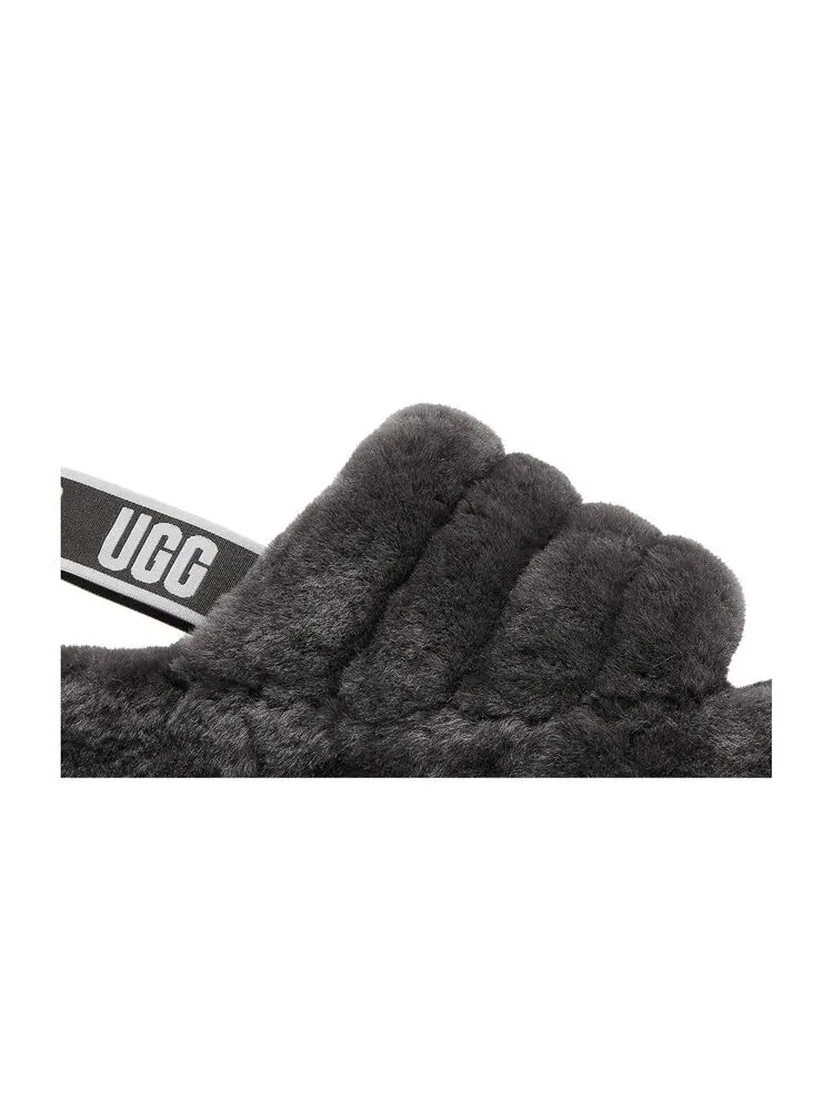 Кроссовки UGG Wmns Fluff Yeah Slide Charcoal — изображение 2 из 6, серый
