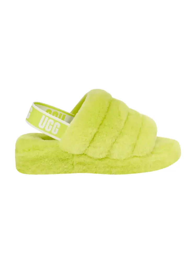 Кроссовки UGG Wmns Fluff Yeah Slide — изображение 1 из 1, зеленый