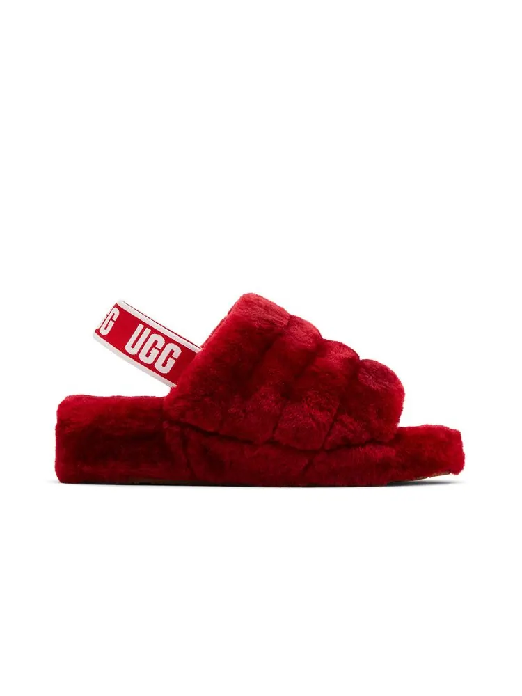 Кроссовки UGG Wmns Fluff Yeah Slide Ribbon Red — изображение 1 из 6, красный