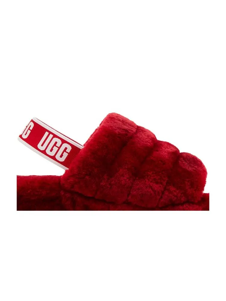 Кроссовки UGG Wmns Fluff Yeah Slide Ribbon Red — изображение 2 из 6, красный