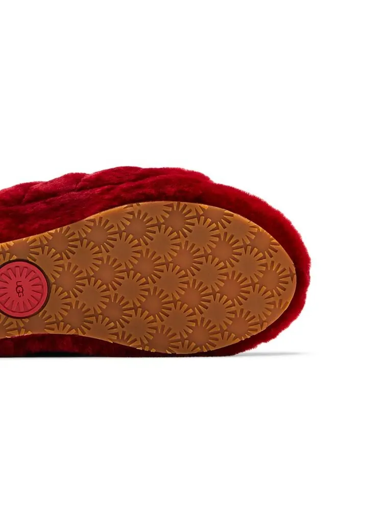 Кроссовки UGG Wmns Fluff Yeah Slide Ribbon Red — изображение 5 из 6, красный