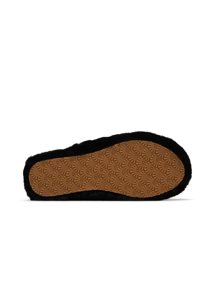 Кроссовки UGG Fluff Yeah Slide Kids — изображение 4 из 4, черный