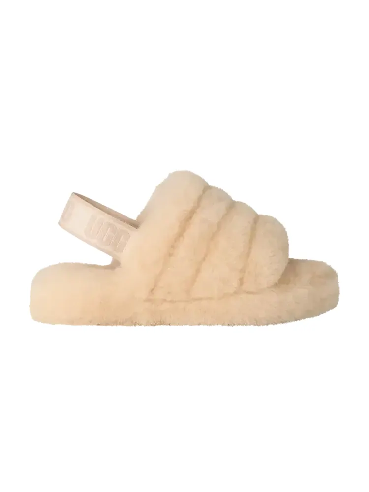 Сланцы UGG Fluff Yeah Slide Kids — изображение 1 из 1, серебристый