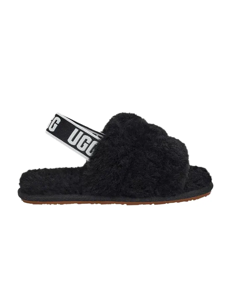 Кроссовки UGG Fluff Yeah Slide Toddler Black — изображение 1 из 1, черный