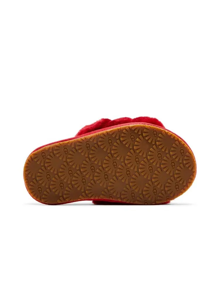 Кроссовки UGG Fluff Yeah Slide Toddler Ribbon Red — изображение 4 из 6, красный