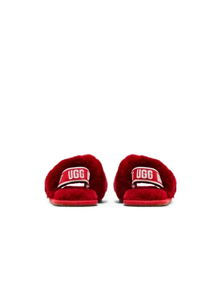 Кроссовки UGG Fluff Yeah Slide Toddler Ribbon Red — изображение 6 из 6, красный