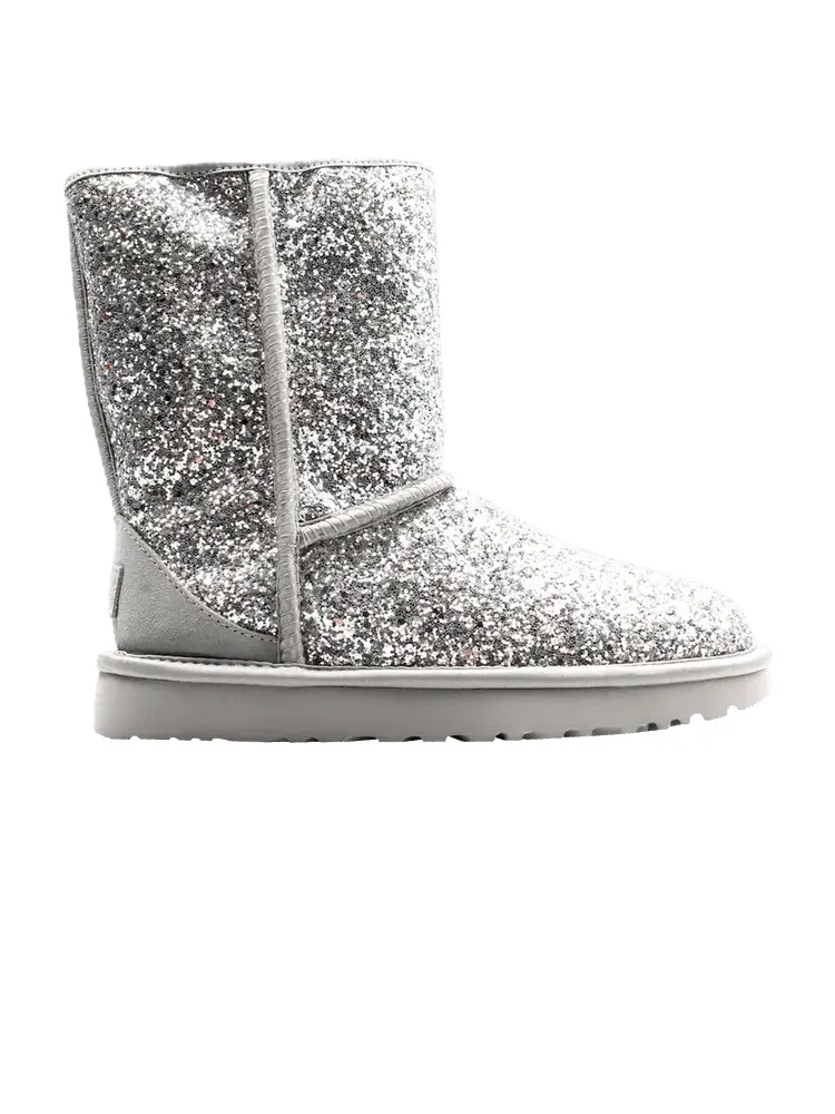 Кроссовки UGG Wmns Classic Short Cosmos Glitter - Silver — изображение 1 из 1, серебряный