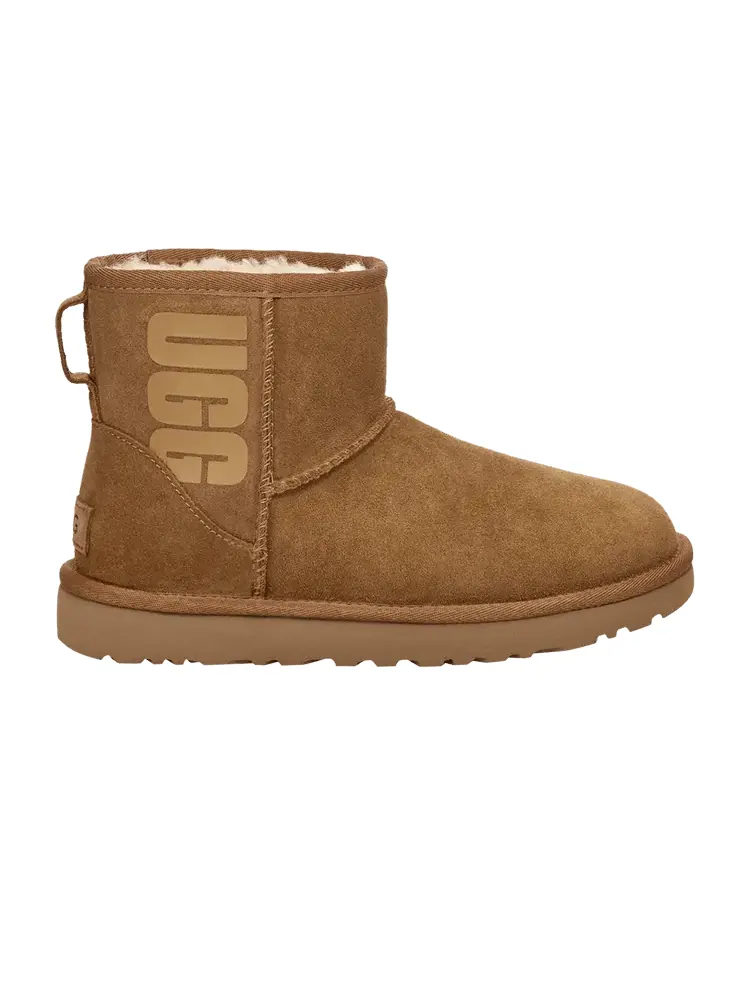 Кроссовки UGG Wmns Classic Mini Rubber Logo - Chestnut — изображение 1 из 1, коричневый