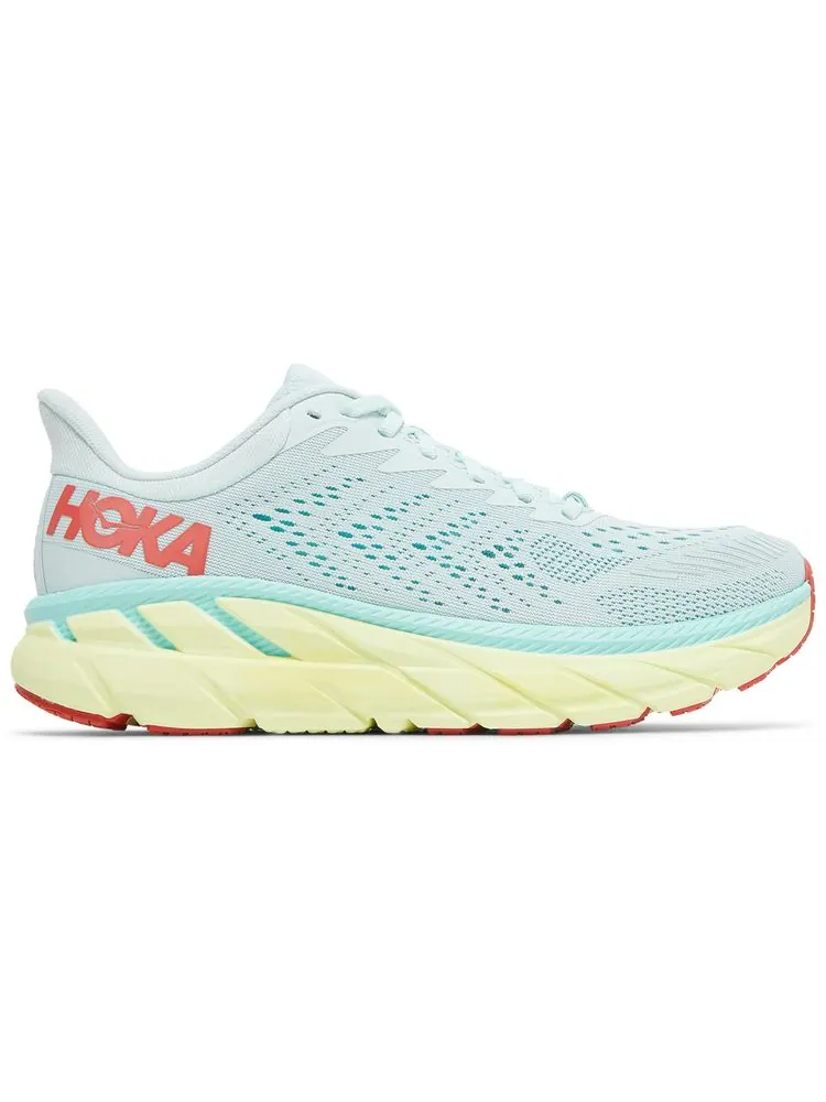 Кроссовки HOKA Wmns Clifton 7 'Morning Mist Hot Coral' — изображение 1 из 8, синий