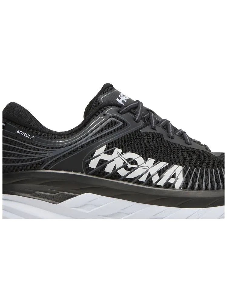 Кроссовки HOKA Bondi 7 'Black White' — изображение 2 из 8, черный