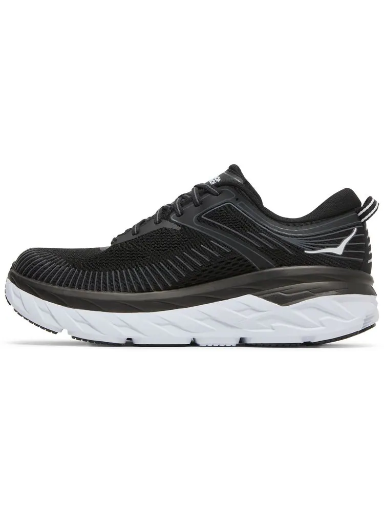 Кроссовки HOKA Bondi 7 'Black White' — изображение 3 из 8, черный