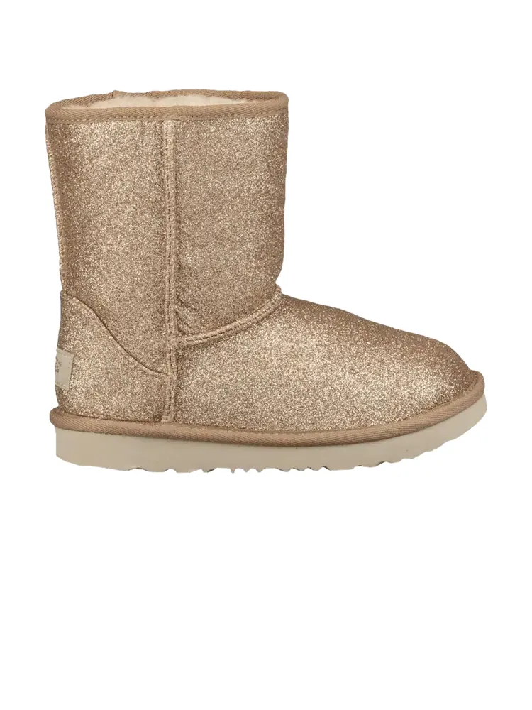Кроссовки UGG Classic Short II Kids Glitter - Gold — изображение 1 из 1, золотистый