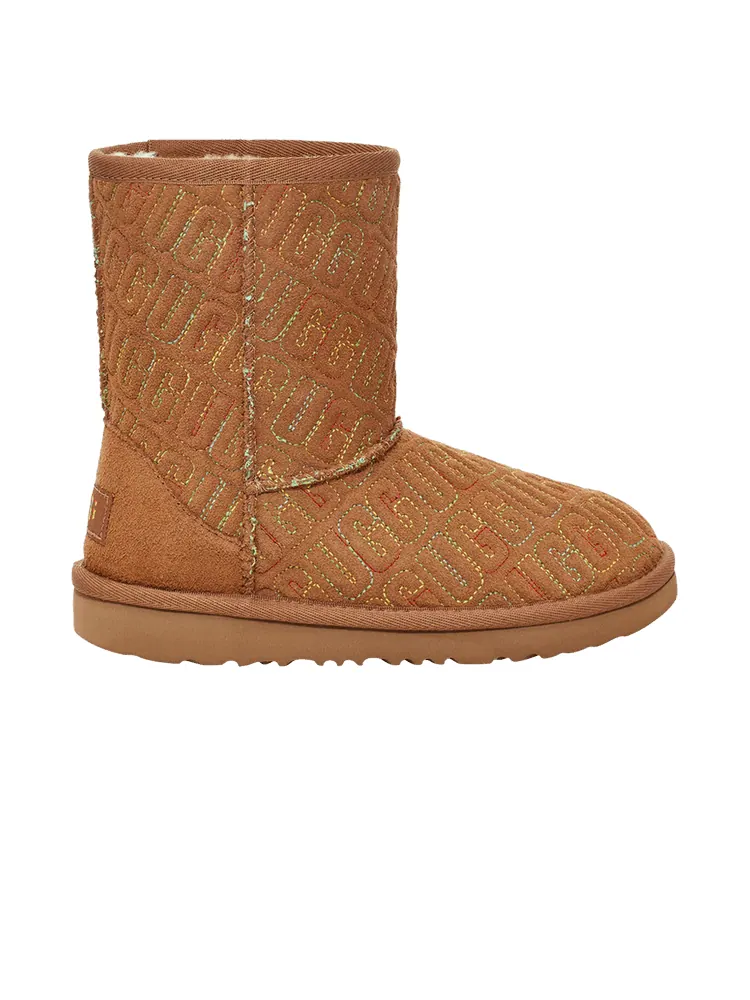 Ботинки Classic II Boot Kids 'Graphic Stitch - Chestnut' — изображение 1 из 1, коричневый