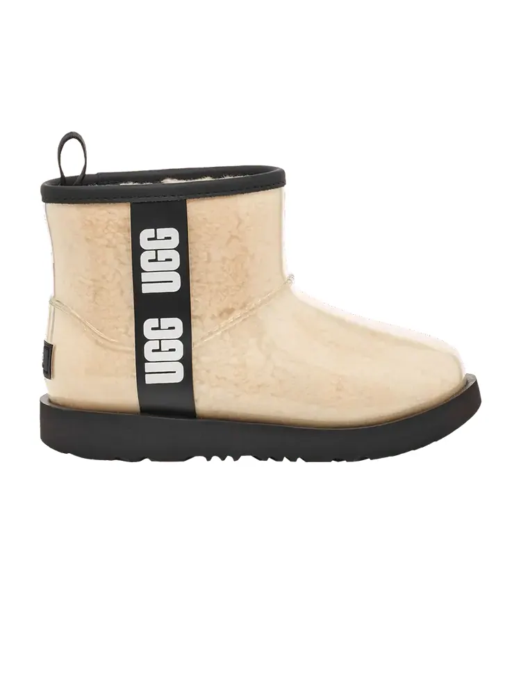 Ботинки UGG Classic Clear Mini II Boot Kids Natural Black — изображение 1 из 1, натуральный черный