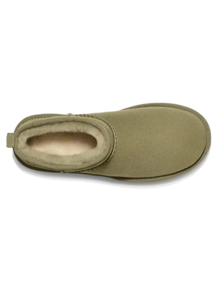 Ботинки короткие женские UGG Classic Ultra Mini — изображение 4 из 5, оливковый