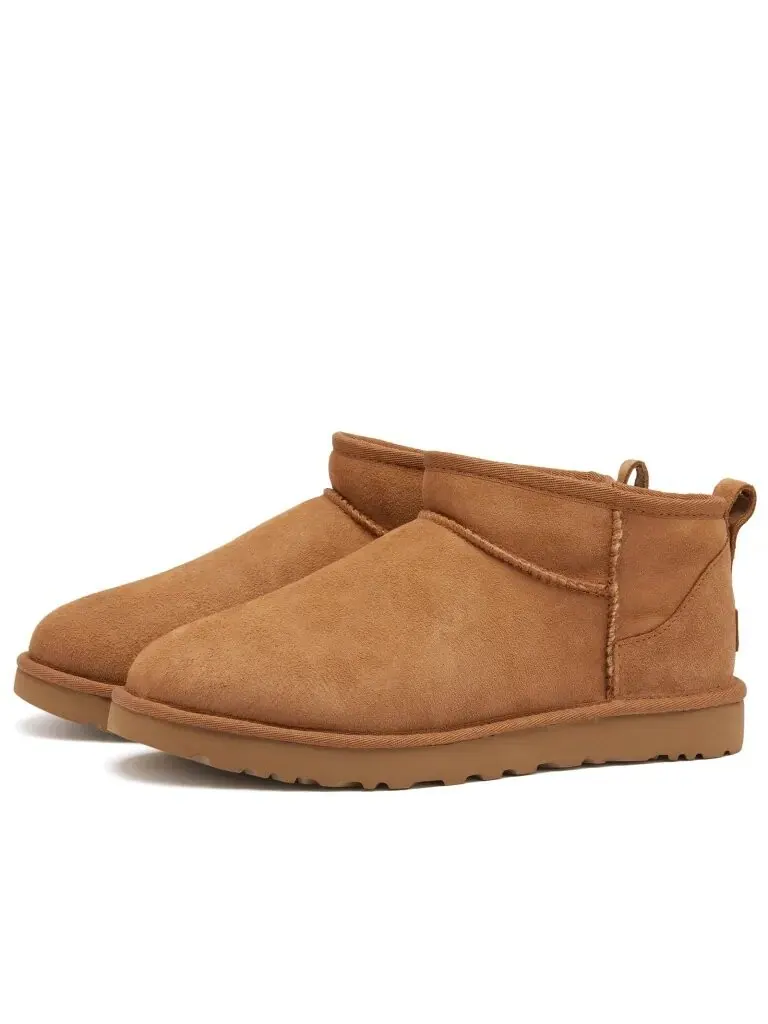 Женские ботинки UGG Classic Ultra Mini, каштановые — изображение 2 из 6, орех