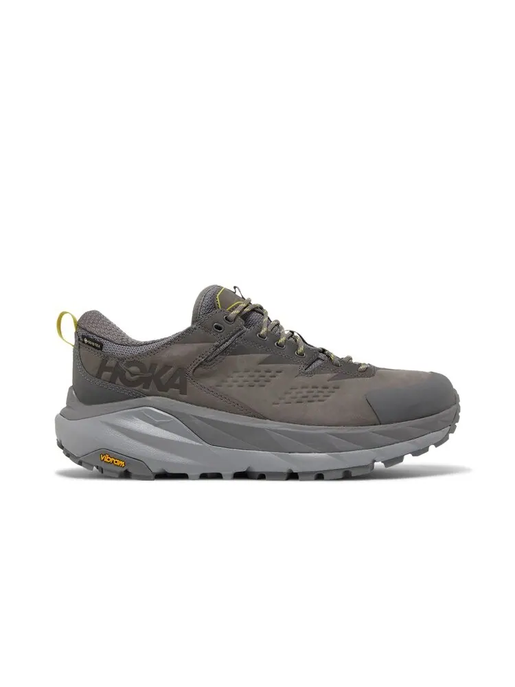 Кроссовки HOKA Kaha Low GTX 'Charcoal Grey Green Sheen' — изображение 1 из 4, серый