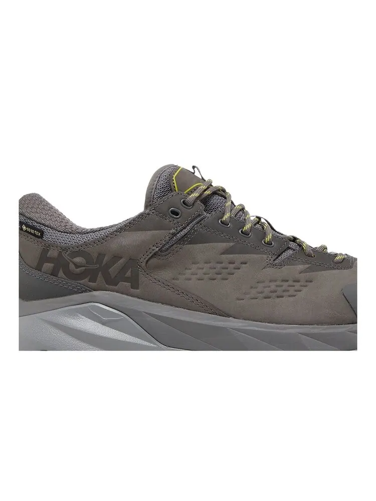 Кроссовки HOKA Kaha Low GTX 'Charcoal Grey Green Sheen' — изображение 2 из 4, серый