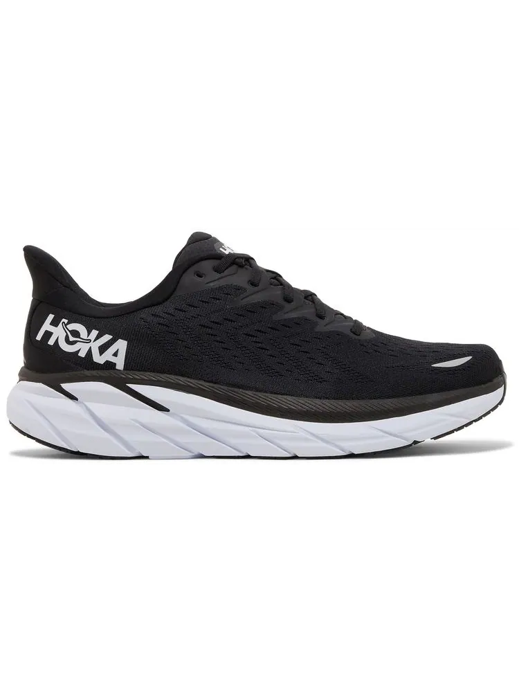 Кроссовки HOKA Clifton 8 'Black White' — изображение 1 из 8, черный