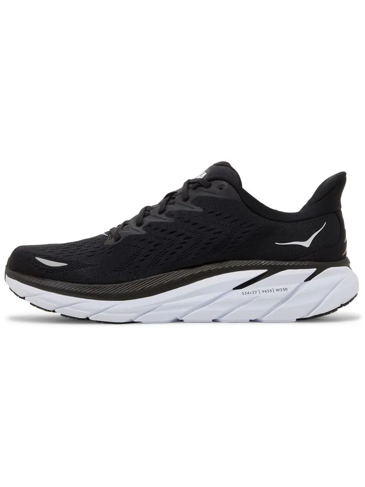 Кроссовки HOKA Clifton 8 'Black White' — изображение 3 из 8, черный