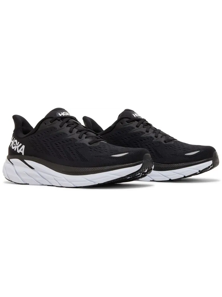 Кроссовки HOKA Clifton 8 'Black White' — изображение 8 из 8, черный