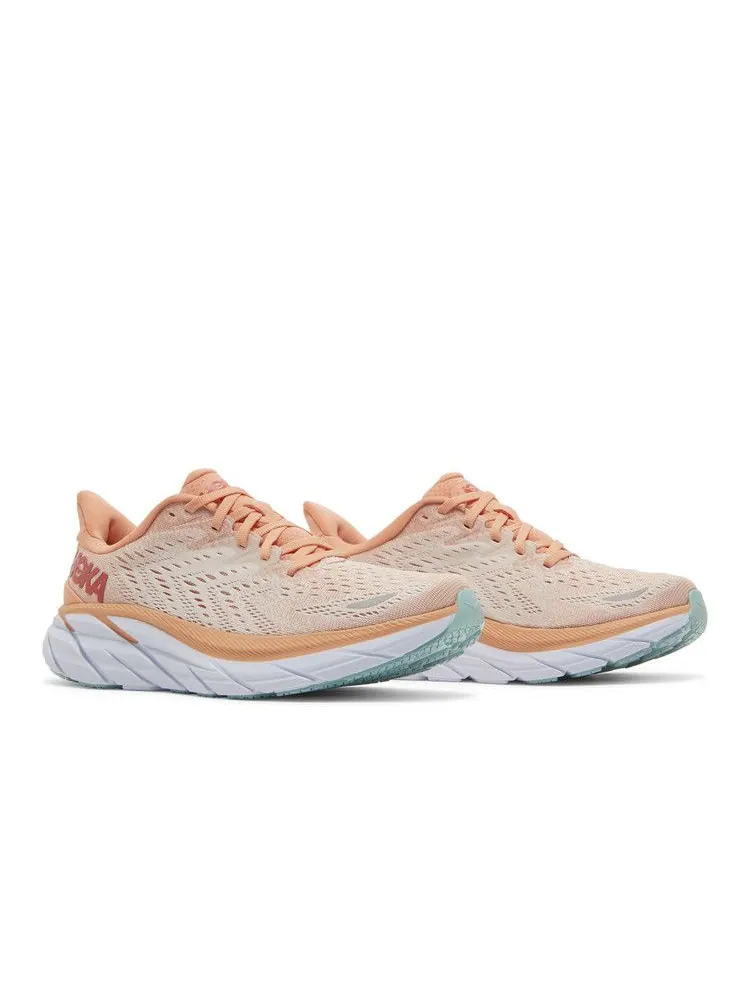 Кроссовки HOKA Wmns Clifton 8 'Cantaloupe' — изображение 9 из 9, серебристый