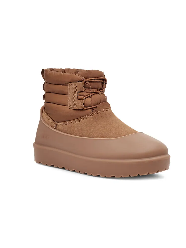 Ботинки UGG Classic Mini Lace-Up Weather Boot, водоотталкивающие, каштановые — изображение 2 из 4