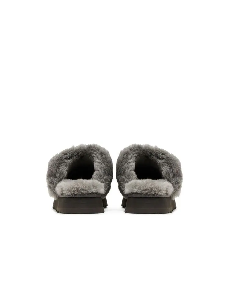 Шлепанцы UGG Wmns Disquette Slipper Charcoal — изображение 6 из 6, серый