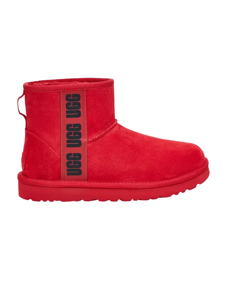 Кроссовки UGG Wmns Classic Mini Side Logo - Samba Red — изображение 1 из 1, красный
