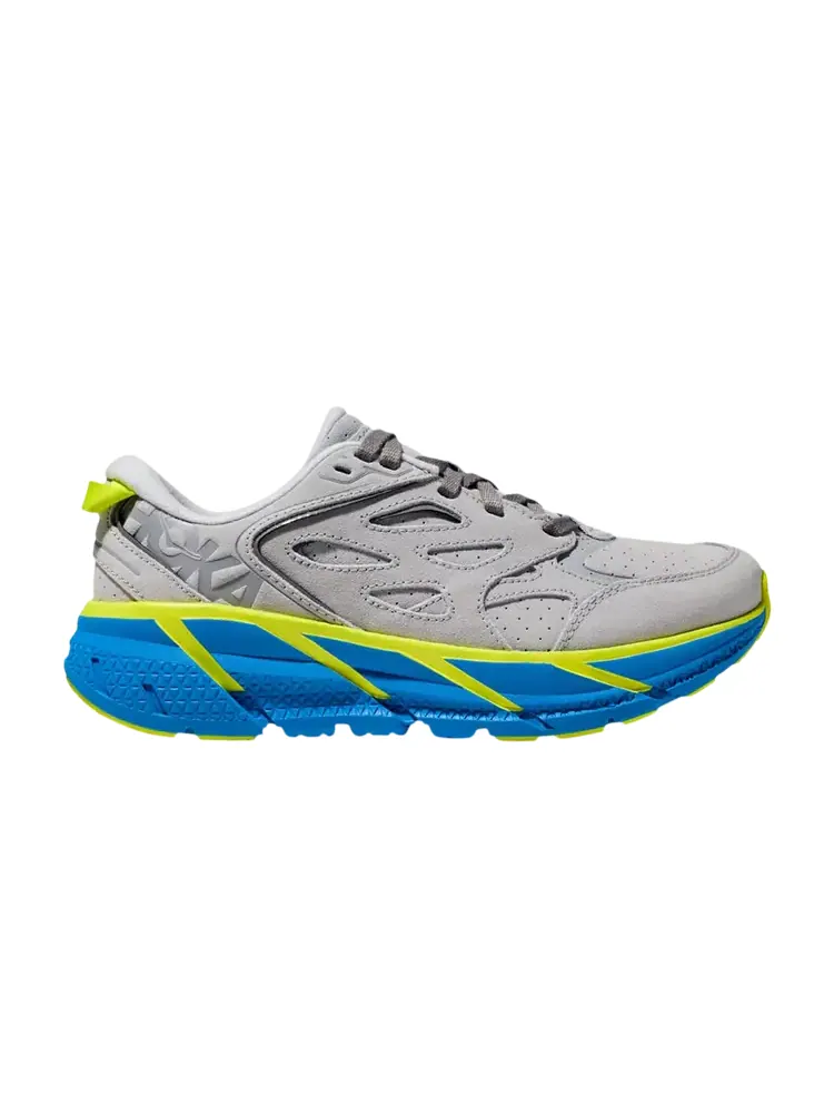 Кроссовки HOKA Clifton L Suede 'Lunar Rock Diva Blue' — изображение 1 из 1, серый