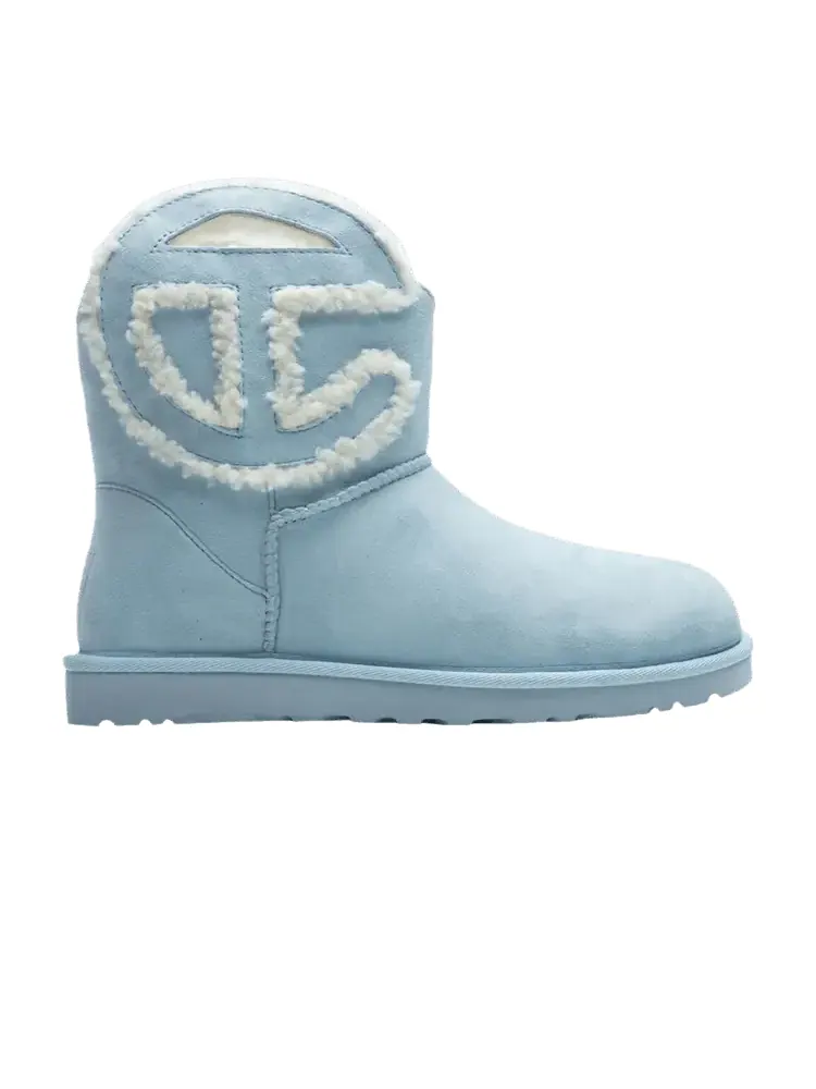 Мужские угги UGG Telfar x Logo Mini замшевые с аппликацией — изображение 1 из 1, синий