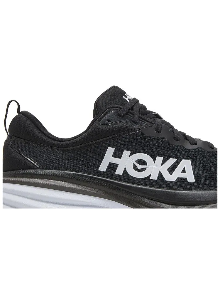 Кроссовки HOKA Bondi 8 'Black White' — изображение 2 из 8, черный