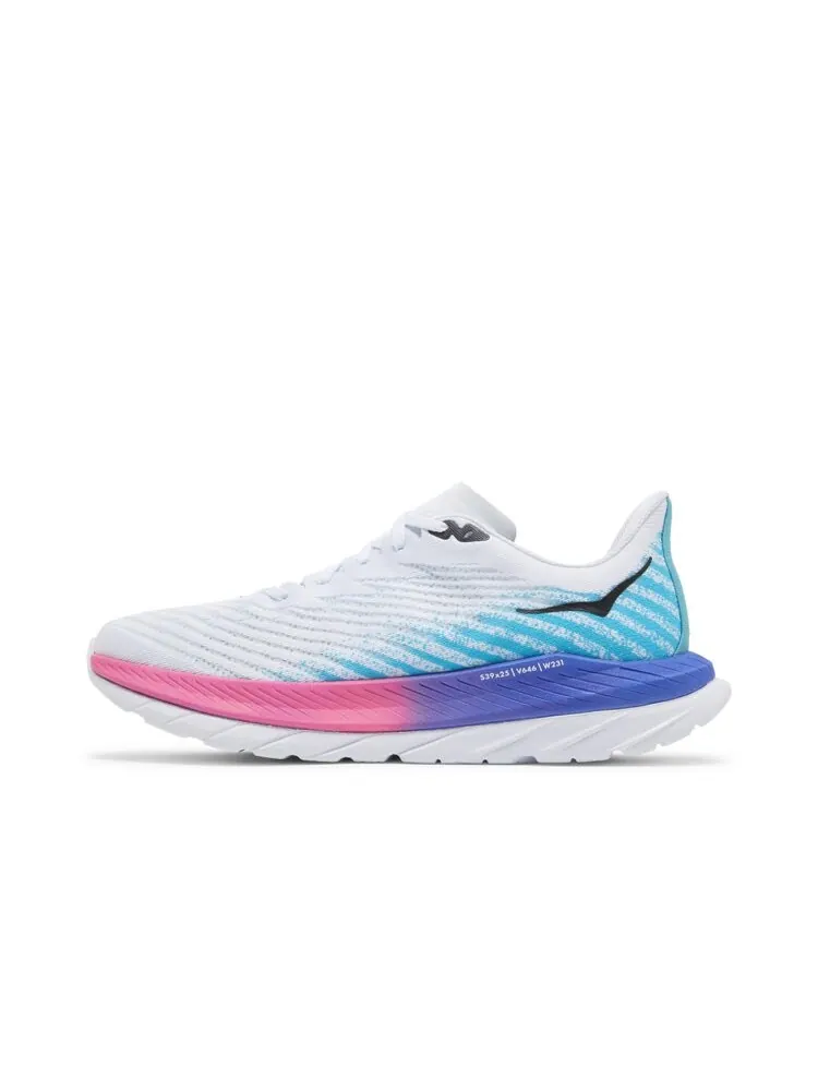 Кроссовки HOKA Mach 5 'White Scuba Blue' — изображение 3 из 4, белый