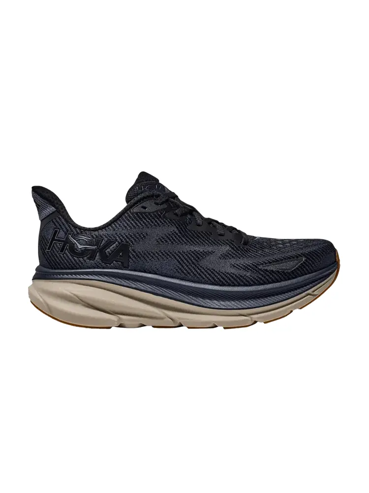 Кроссовки HOKA Clifton 9 Black Varsity Navy — изображение 1 из 1, черный