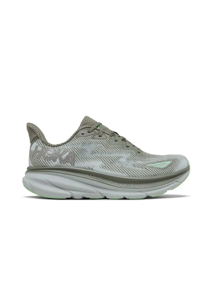 Кроссовки HOKA Clifton 9 'Olive Haze Mercury' — изображение 2 из 9, оливковый